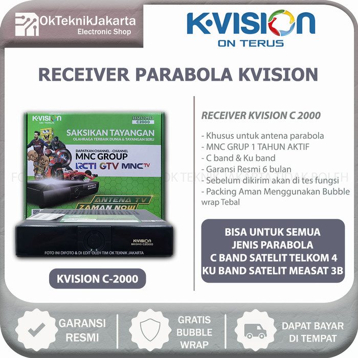 Receiver Parabola KVision Bromo C2000 HD C Band Lazada Indonesia