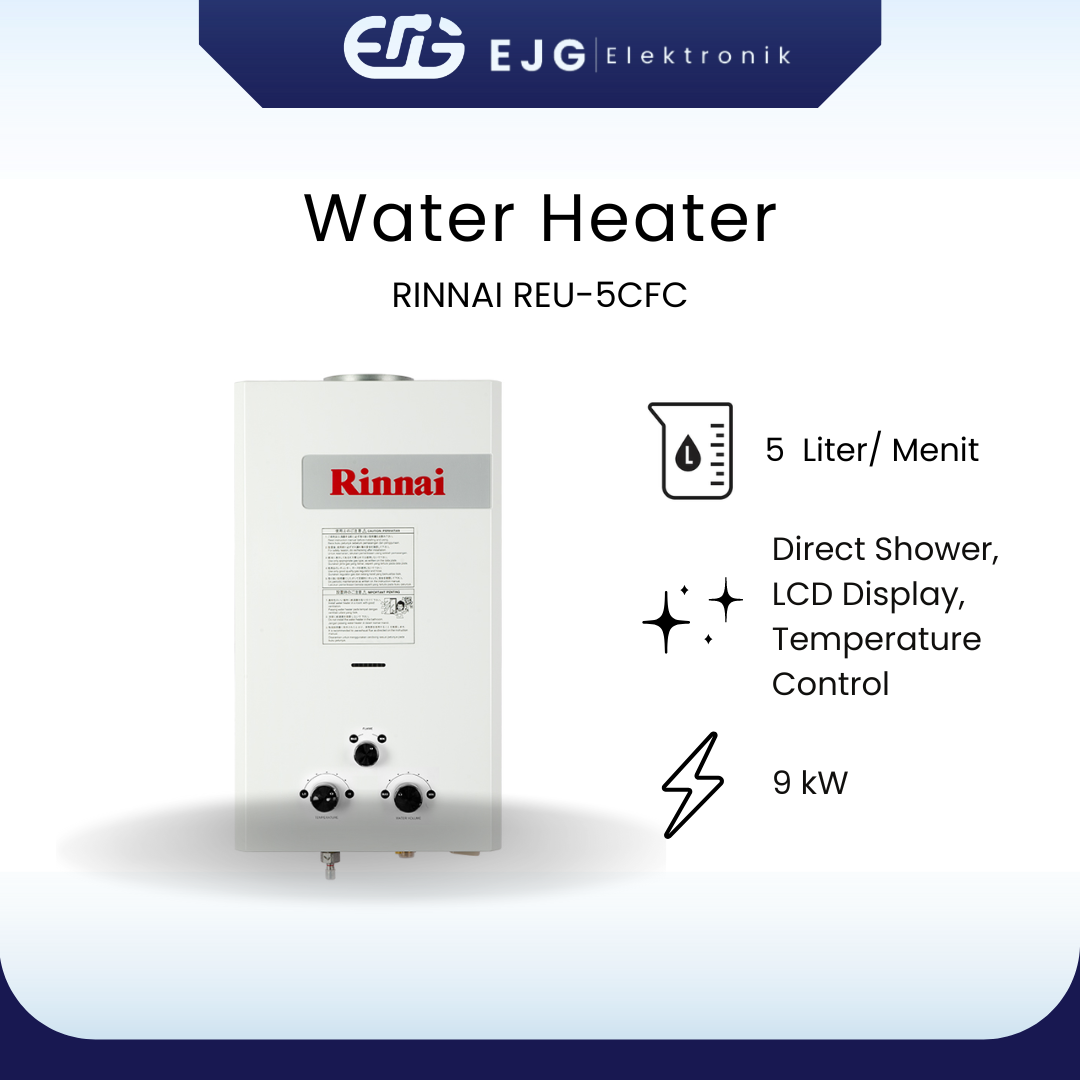 water heater gas rinnai REU 5CFC model paloma dan wasser REU5CFC | Lazada  Indonesia