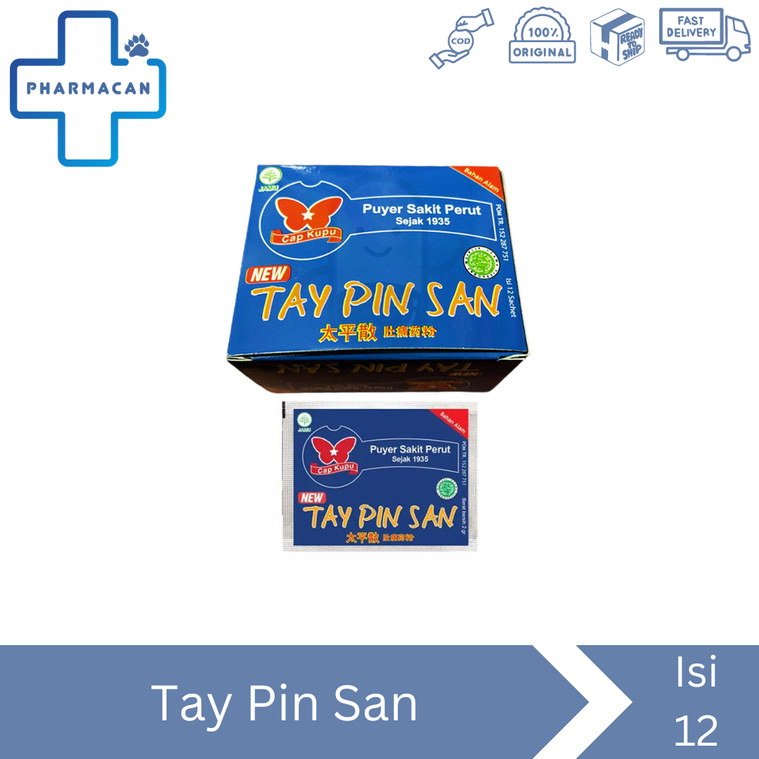 Tay Pin San Cair Puyer Obat Sakit Perut Cap Kupu Kupu Serbuk ...