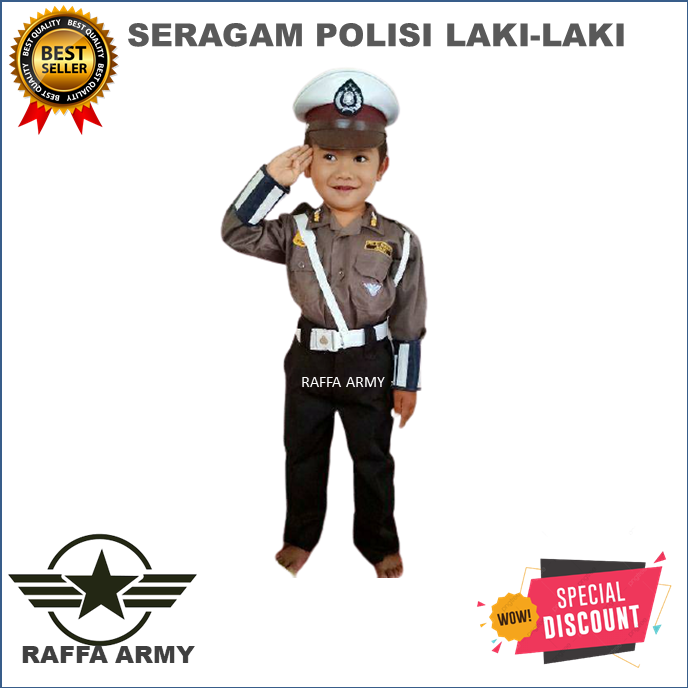 Baju Seragam Polisi Anak Laki Laki Tk Paud Karnaval Profesi Kostum Cilik Pocil Murah Bandung Lazada Indonesia