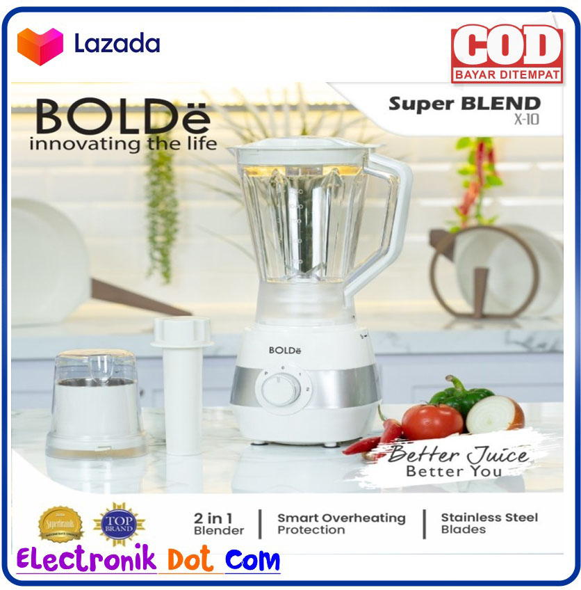 BOLDe Super Blend X10/BOLDe Blender Super Canggih 1,5 Liter Putih