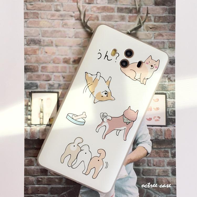 Bodoh Cetar Ukiran 3 dimensi Gaya Jepang Shiba Inu HUAWEI1 mate10pro Casing HP soft P20 oppor9s/r11 vivox9