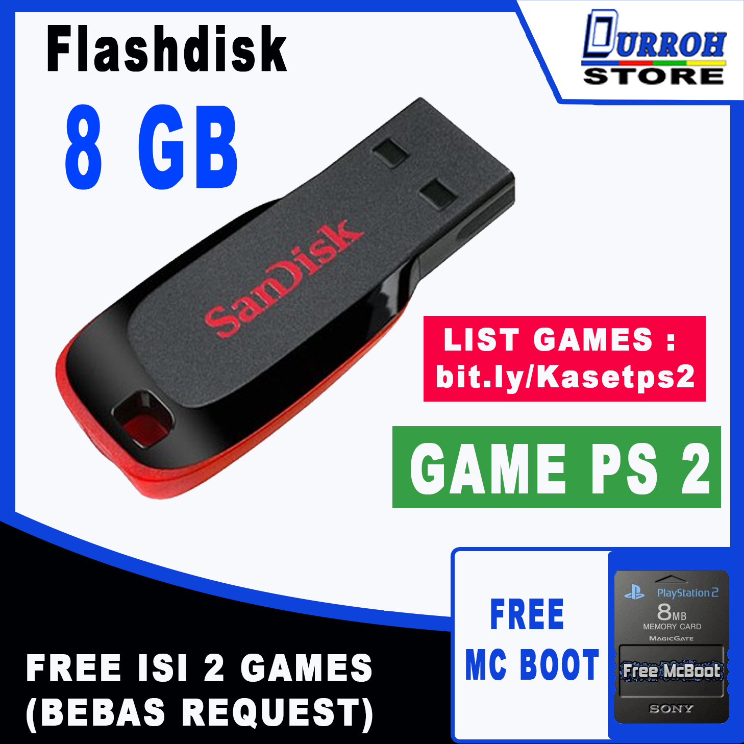 Paket Flashdisk PS2 dan MC Boot Lazada Indonesia