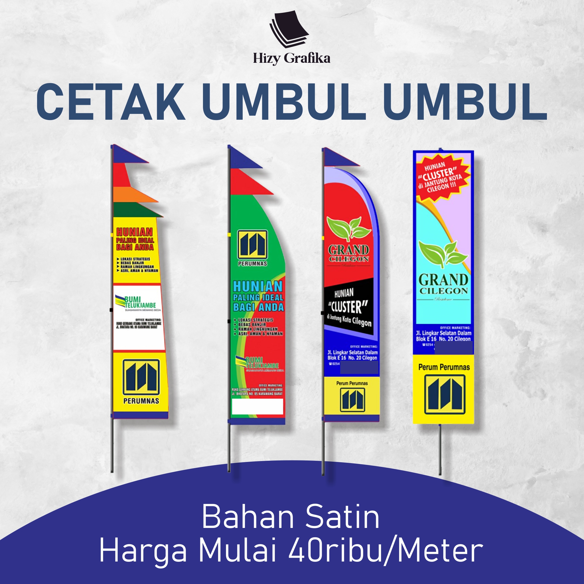 Cetak Umbul Umbul Bahan Satin Digital -Termurah - Textile | Lazada ...