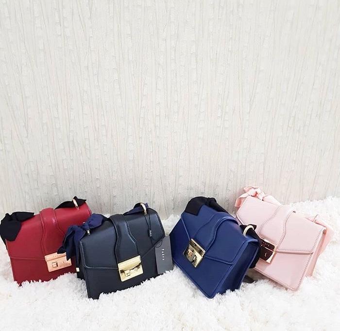 Tas pedro ori original murah ck bag cnk ribbon black charles and keith pedro ribbon