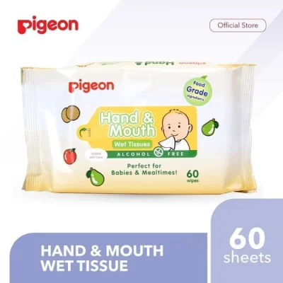 PIGEON Baby Wipes / Tissue Hand and & Mouth 60s / 60pcs / 60 pcs