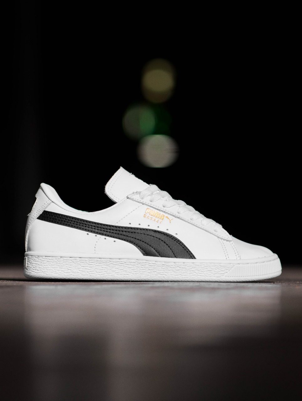 puma white with blue stripe