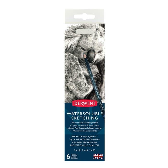Derwent Watersoluble Sketching 6 tin