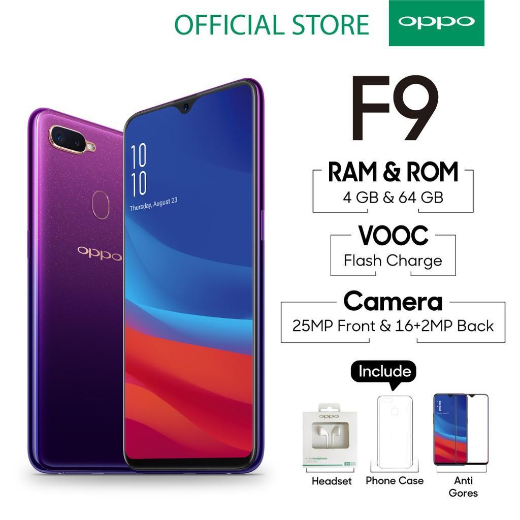 OPPO F9 - 4GB/64GB - GARANSI RESMI - PURPLE