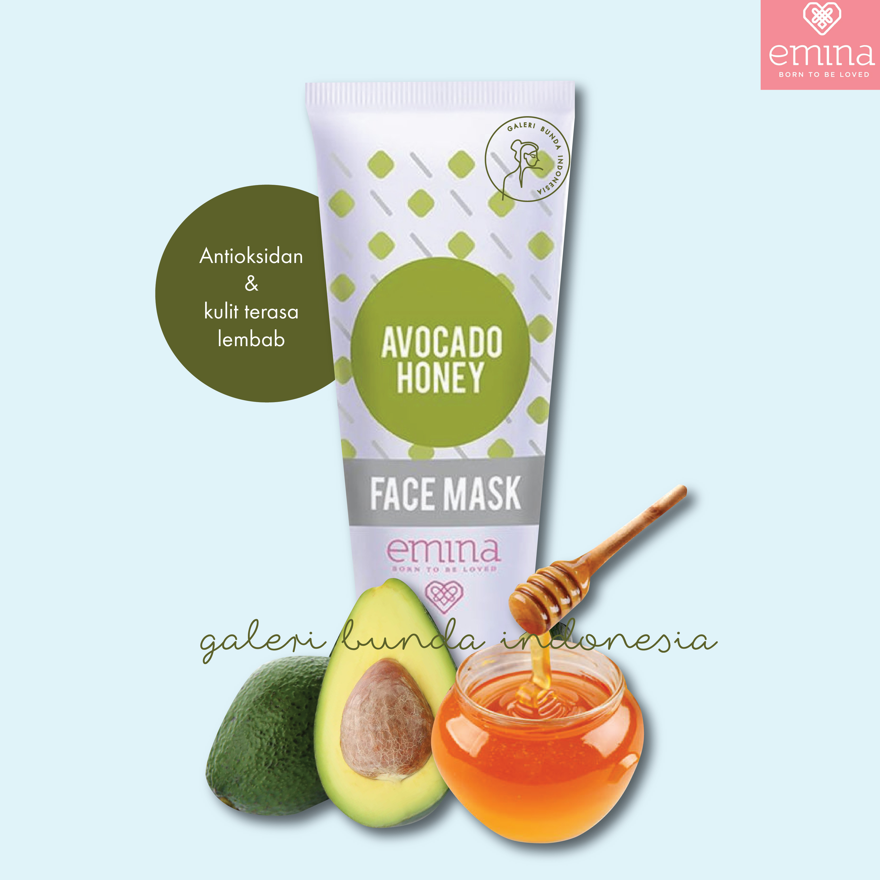 Emina Face Mask Avocado Honey 60 Ml Galeri Bunda Indonesia Lazada Indonesia