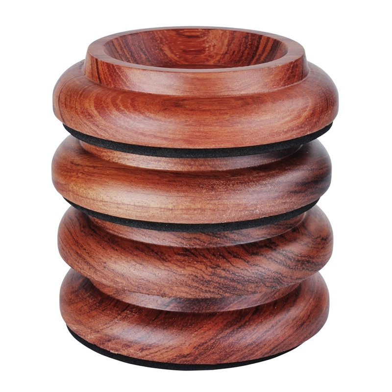4Pcs Upright Piano Caster Cups,Solid Wood Piano Caster Piano Leg Floor Protectors with Non-Slip Anti-Noise Foam for Hardwood Floor(Sapele wood)