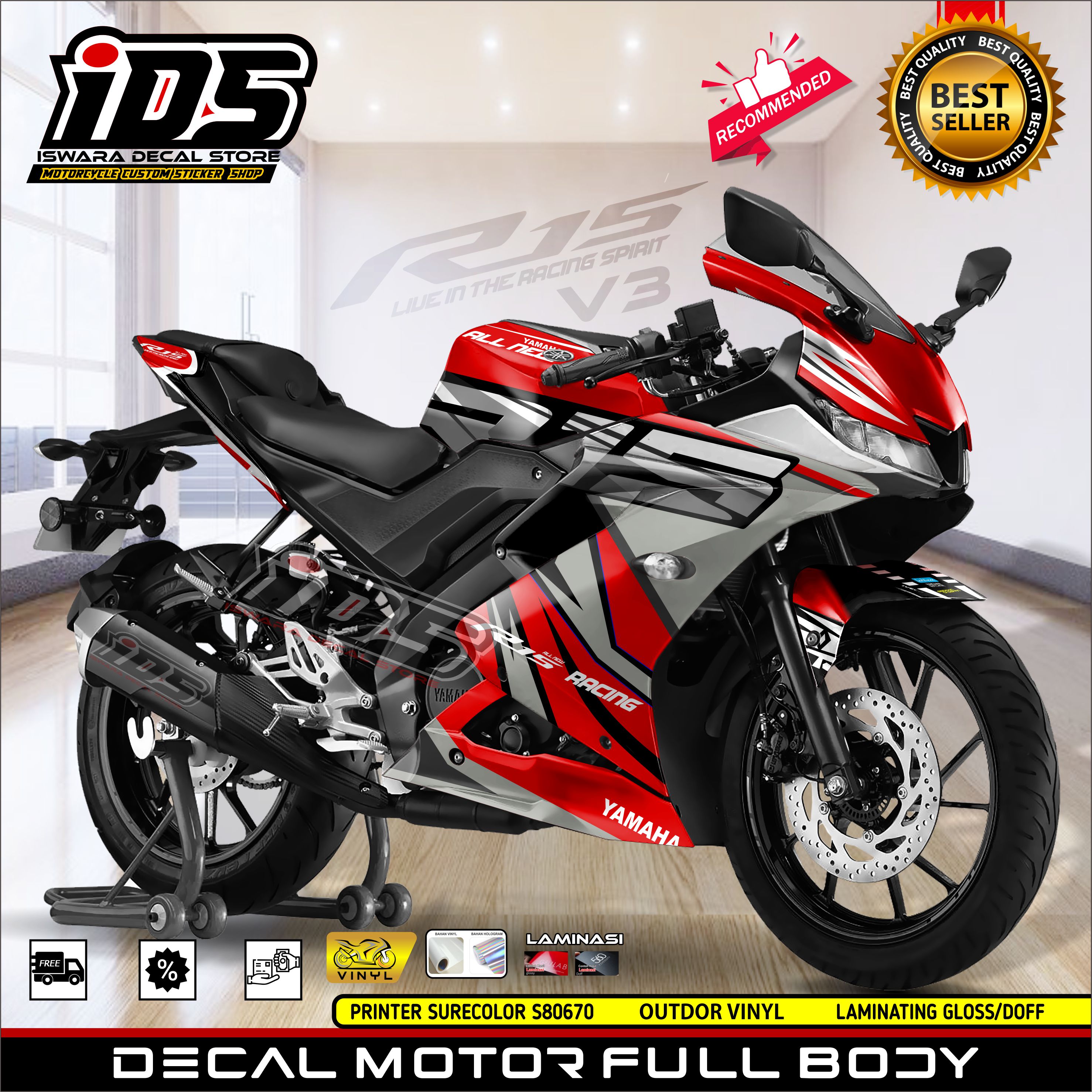 Decal R15 V3 Full Body Stiker r15 v3 keren Dekal R15 V3 Livery Racing ...