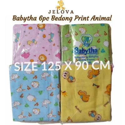 Jelova 6pcs Bedong Flanel Baby Bayi - Export Quality SNI STANDART