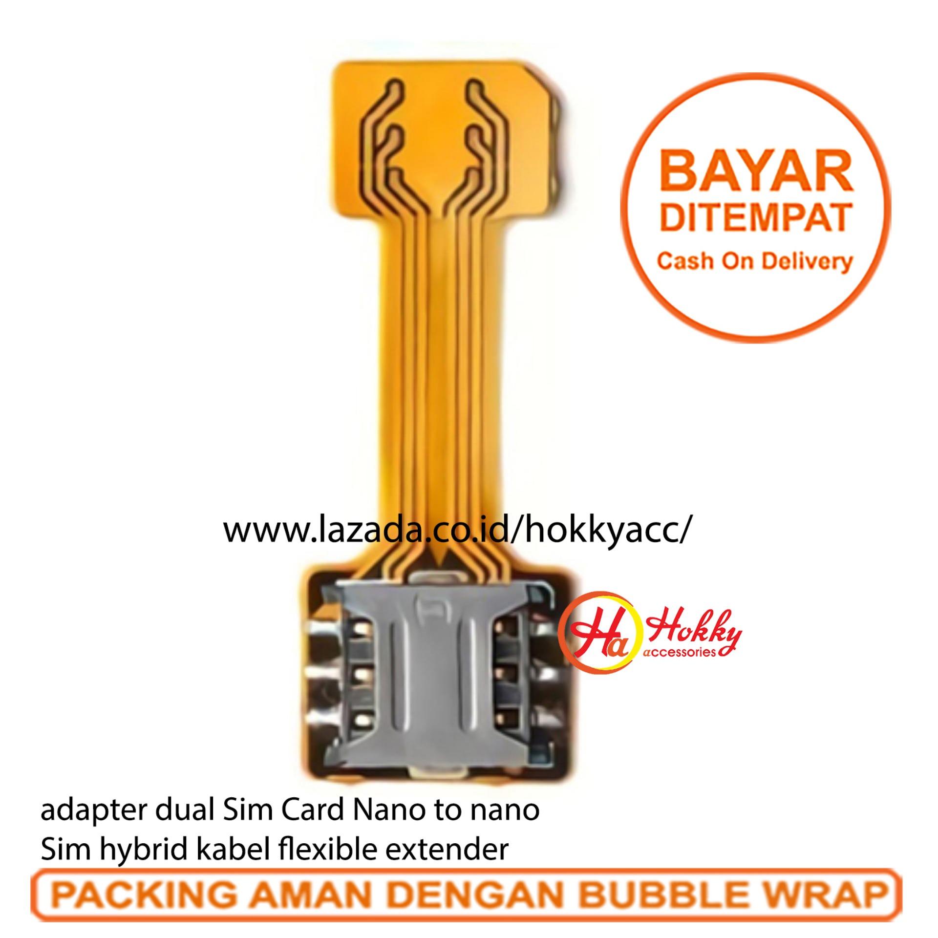 Adapter dual Sim Card Nano to nano sim hybrid kabel flexible extender