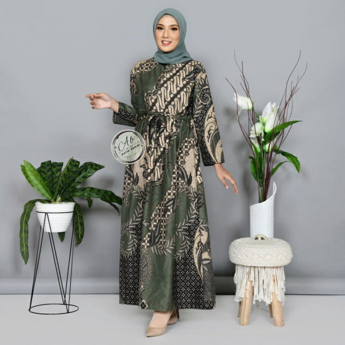 BAYAR DI TEMPAT Gamis Batik Wanita Terbaru 2021 size M L XL XXL