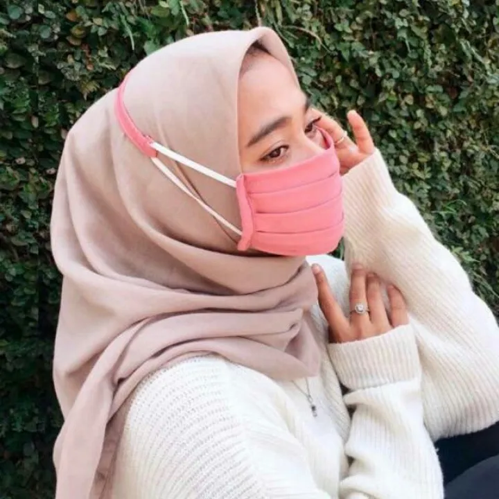 Masker Hijab Masker Kain Hijab Tali Konektor Serut Original Masker Serut Murah Cod Terlaris Fashion Wanita Terkini Lazada Indonesia