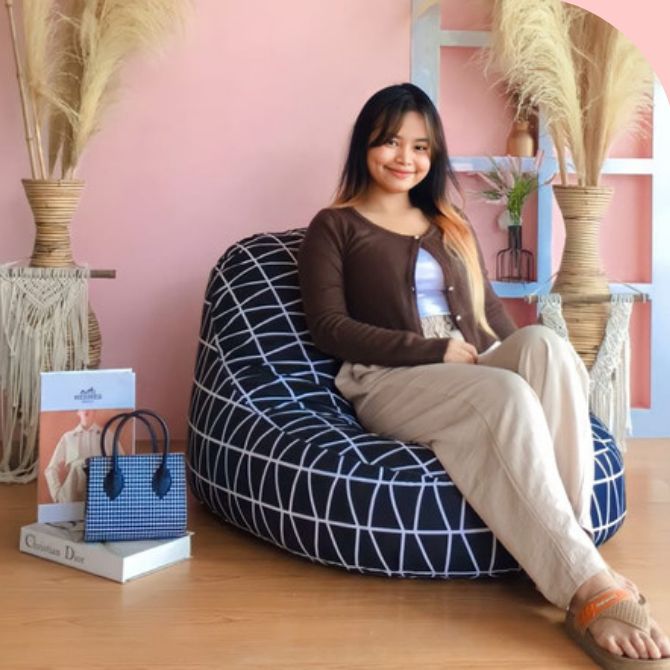 Beanbag Model Oval King Queen Plus Isi Sofa Minimalis Komplit Dan Siap Pakai Lazada