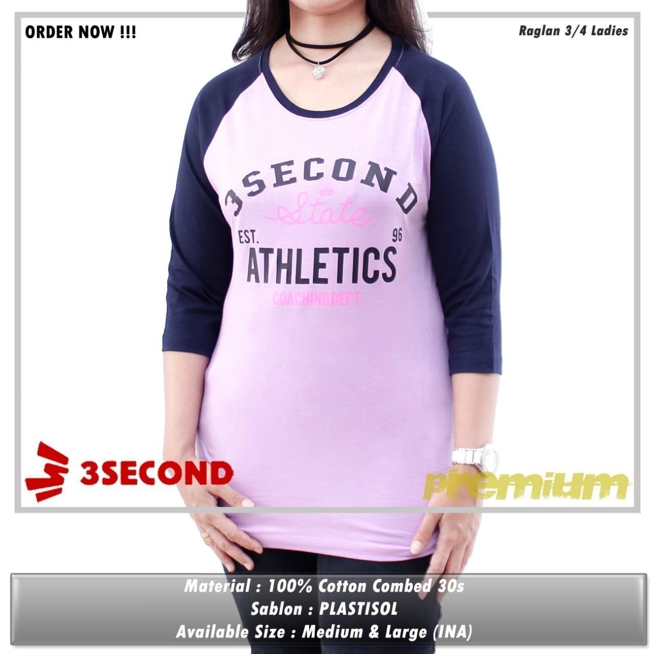Jo - KAOS RAGLAN 3 SECOND PREMIUM BAYAR DI TEMPAT