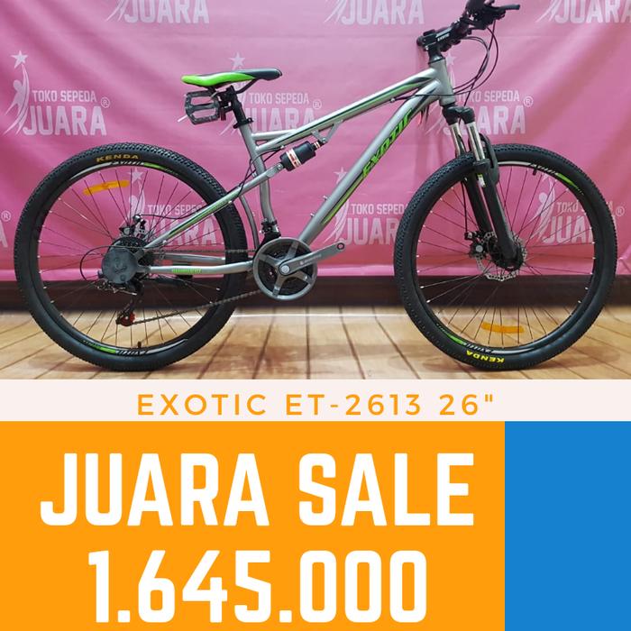 SEPEDA GUNUNG EXOTIC ET 2613 SUSPENSI MTB 26 INCH ALLOY 21SPEED