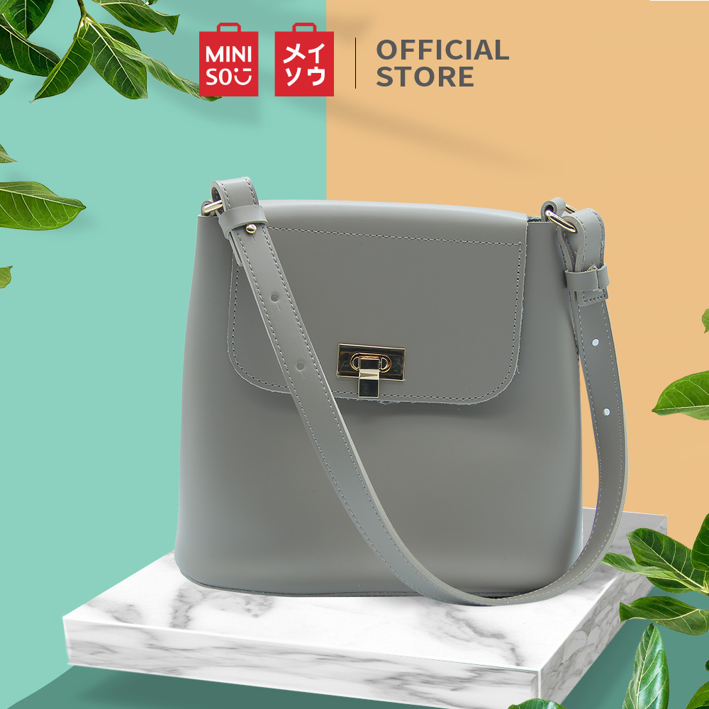 MINISO Tas Bahu Tas Selempang Wanita Sling Bag Logam Pesta Fashion