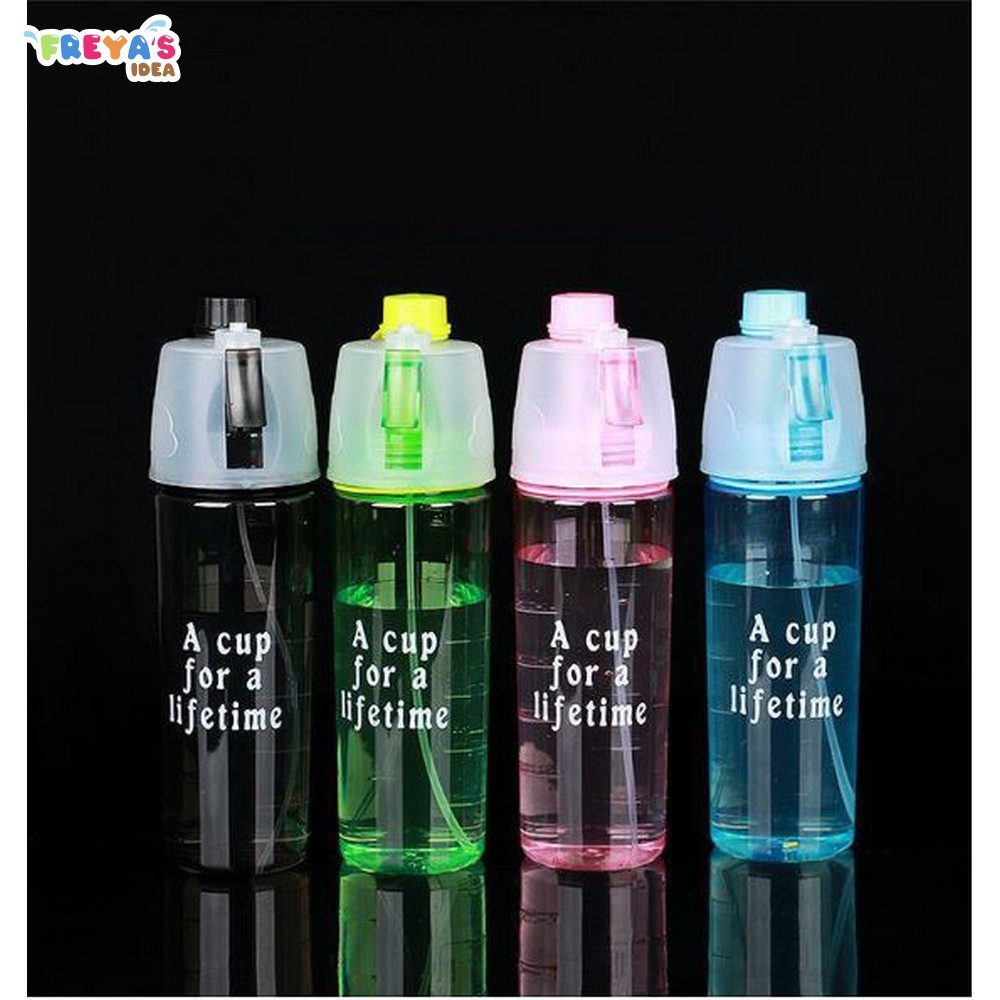 Fr C730 Botol Minum Semprot 600ml Tumbler Minum Sport Spray Water Bottle Portable Botol Air 4753