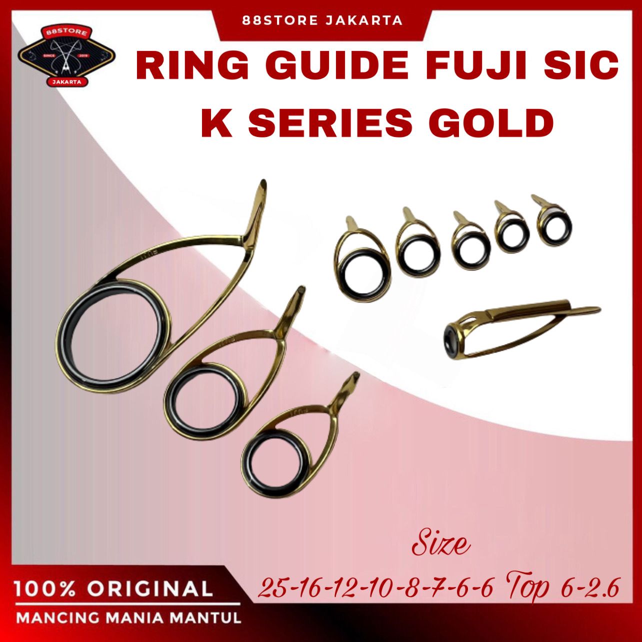 88storejakarta Liebe Ring guide fuji SIC K series Gold Isi mata