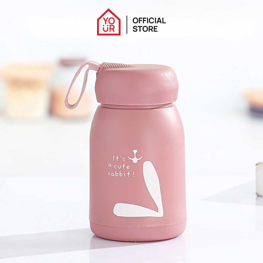 Botol Minum Kaca Kelinci Rabbit CUTE IMUT 330ML [ FREE BOX ] / Botol ...