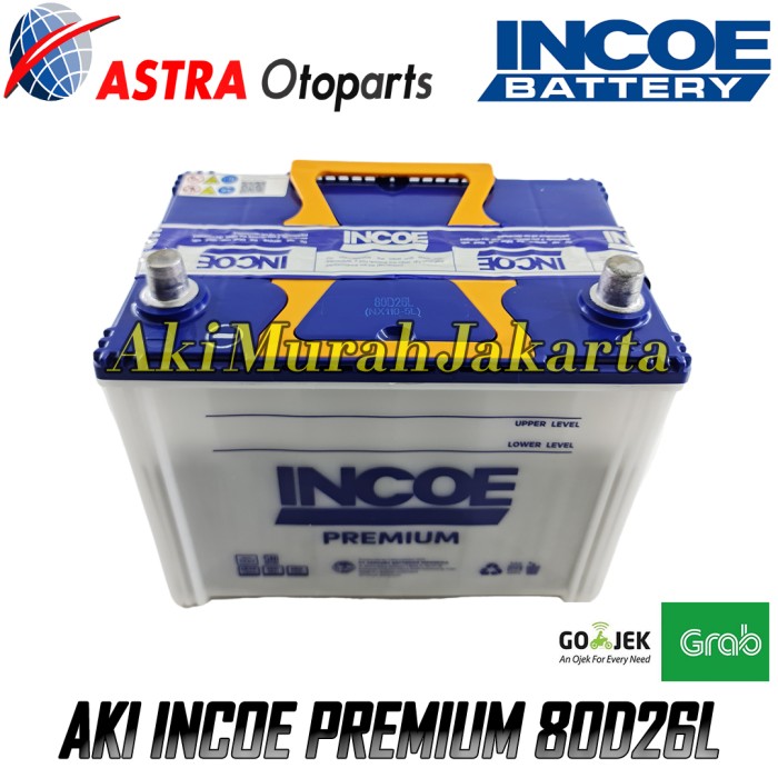 Aki Mobil Mitsubishi Triton INCOE PREMIUM 80D26L Aki Basah 12V / 70Ah