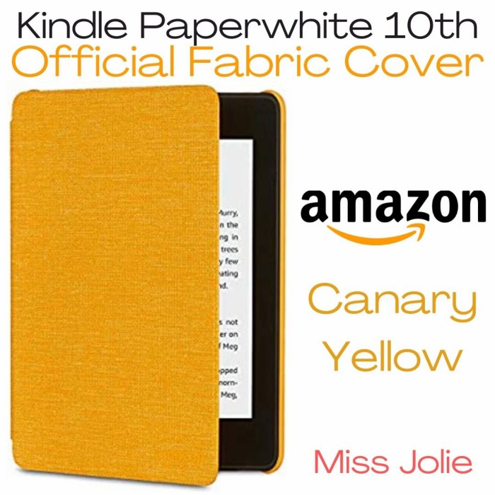 Kinder Paperwhite Water-Safe Fabric Cover-10th Generation-Canary Yellow