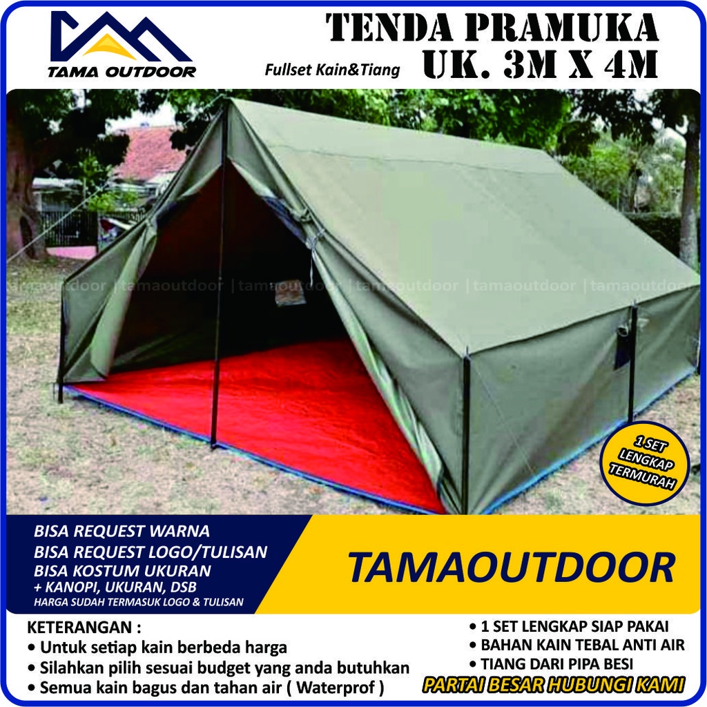 Tenda Kemah Uk 3M X 4M Dome Pramuka Tamaoutdoor | Lazada Indonesia