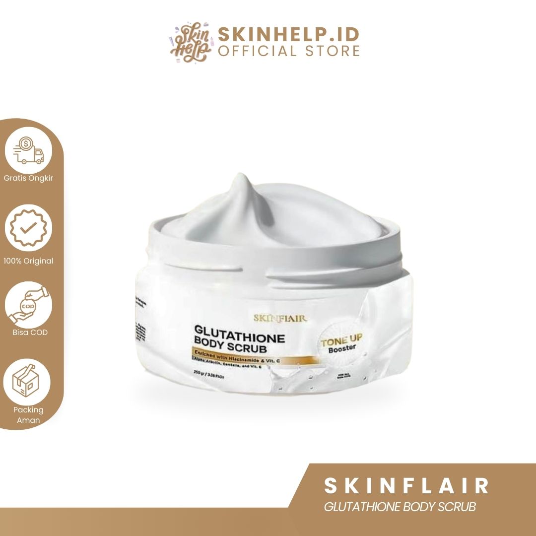 glutathione body scrub skinflair SKINFLAIR - GLUTATHIONE BODY SCRUB TONE UP BOOSTER 250G Scrub Pencerah  Kulit Glutathione Scrub Kulit Aman Untuk Ibu Hamil Scrub Kulit Dengan  Vitamin C Scrub Kulit 250Gr Bpom Approved - Lazada