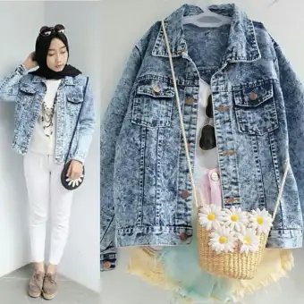 jaket jeans washed