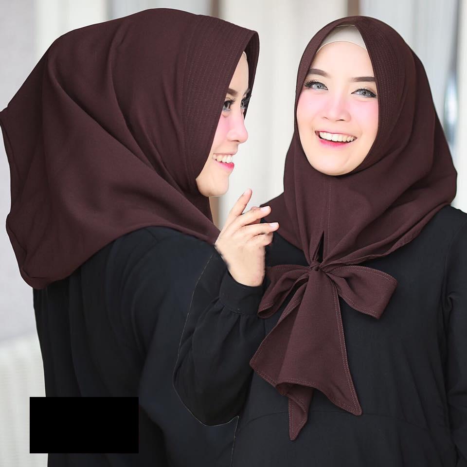 Hoodie Coupli Slup Pita / Hijab Instan Pita Depan / Kerudung Murah & Praktis / Jilbab Trendy Jaman Now / Jilbab Instan PIta Terbaru Cotton bee