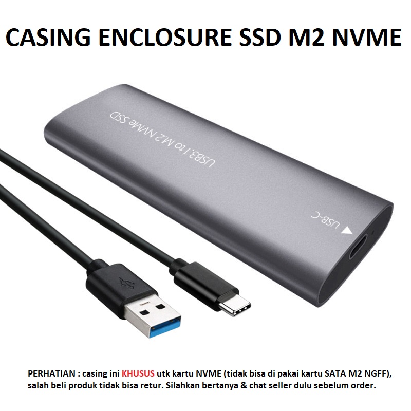 Casing M2 NVME SSD Type-C SSD Enclosure SHUOLE-TP06