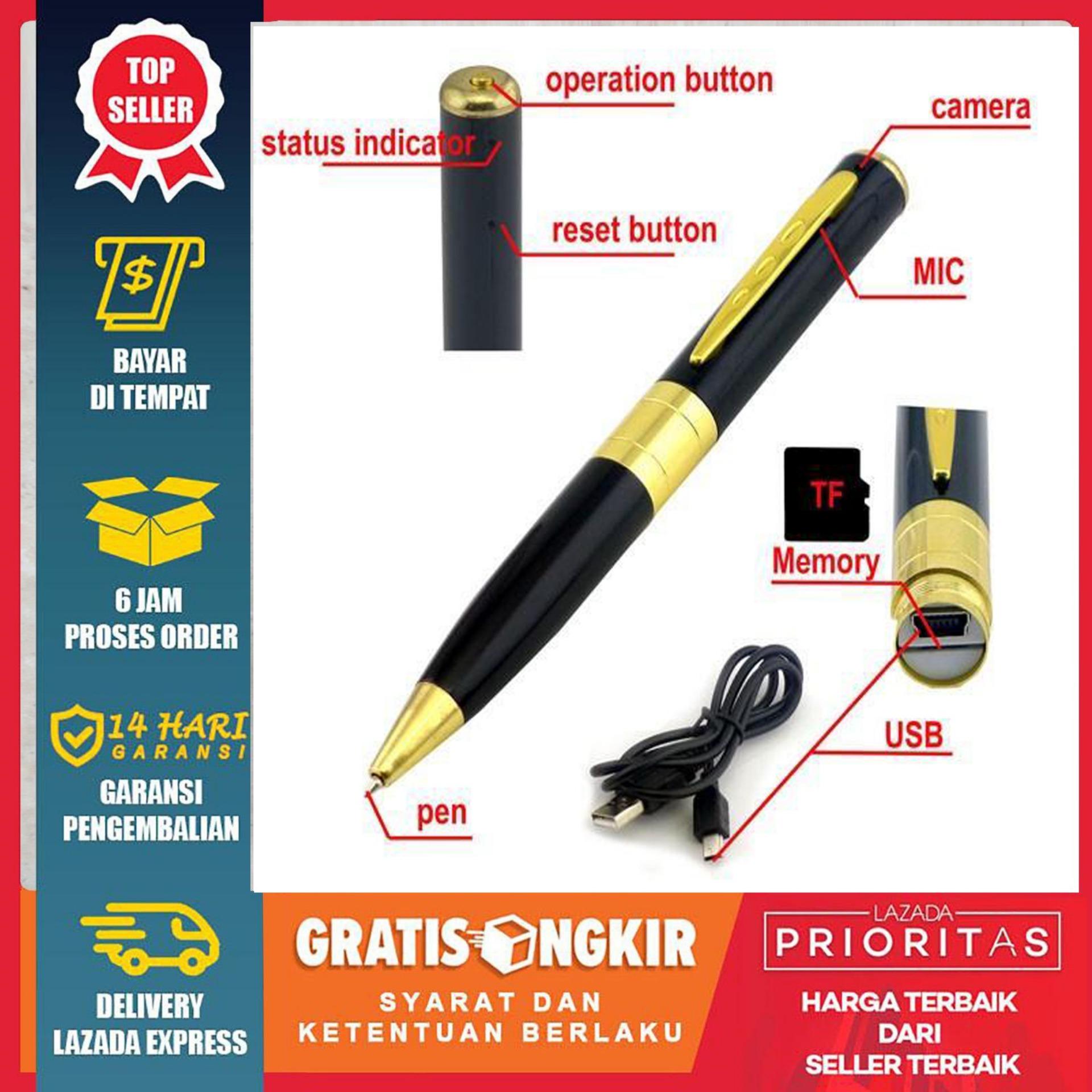 HIGH QUALITY - Premium CAMERA PEN MANUAL / SPY PEN CAMERA Kamera Pengintai Tersembunyi Pulpen Mata-mata Mini DV DVR Sway Video Recorder Mata-mata Perekam Kamera Video 1280*960 HD Portable Camcorder Pulpen Tersembunyi Bolpoint Hidden Cam Keamanan