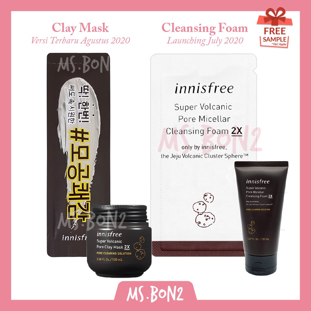 Sampel Innisfree Super Volcanic Pore Clay Mask 2x Pore Clearing Solution Lazada Indonesia