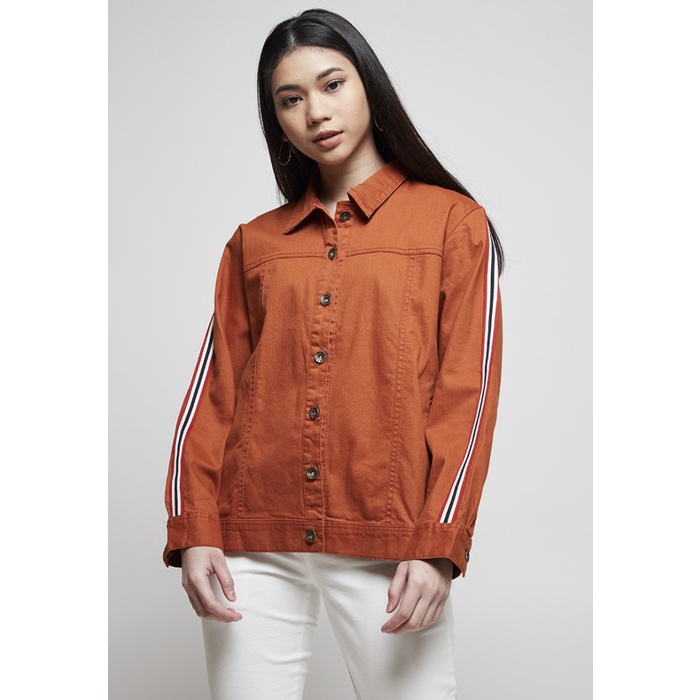 Jual Red Denim Jacket Cropped Terbaru 