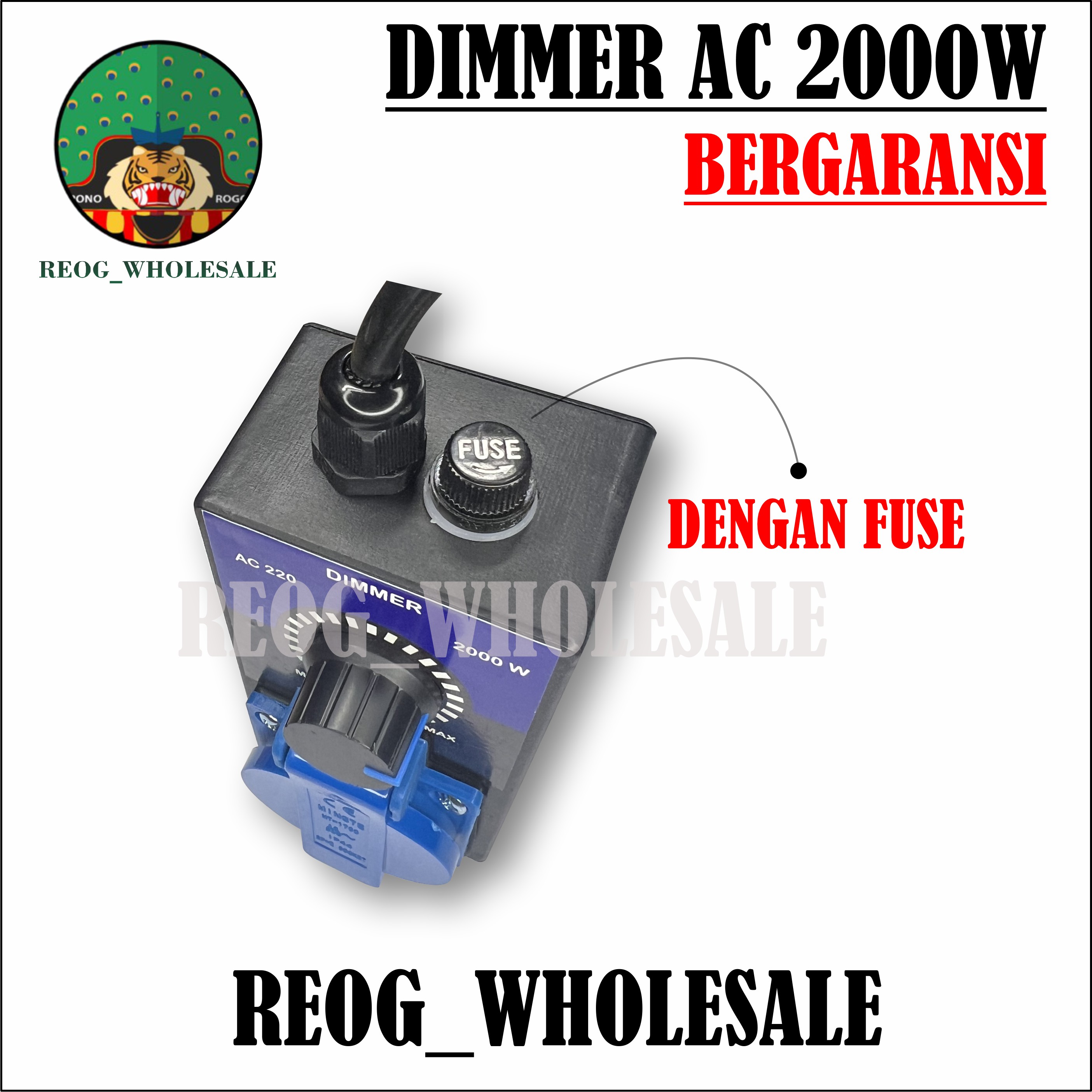DIMMER 2000 WATT AC peredup lampu pengatur kecepatan mesin gerinda bor