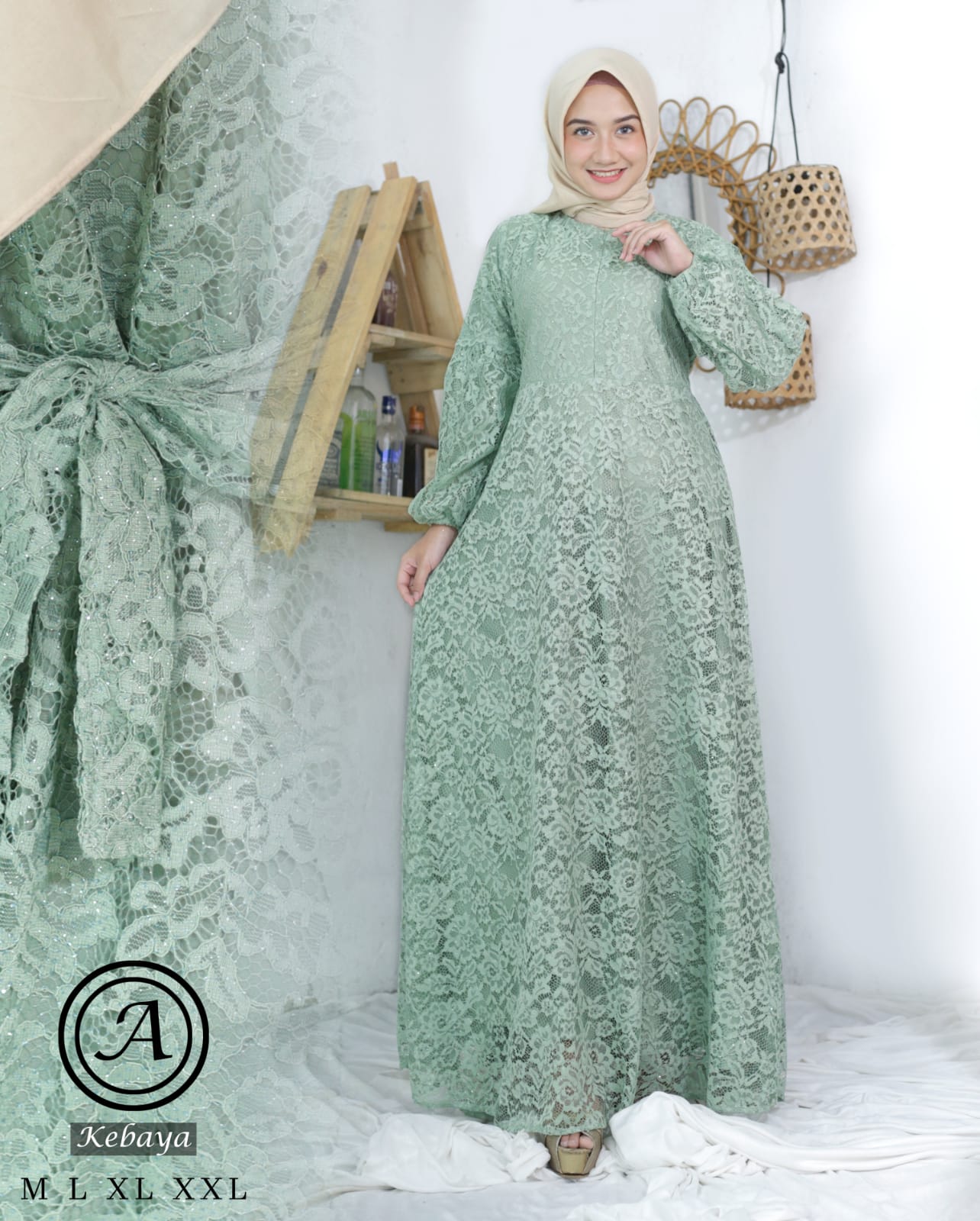 REALPICT Gamis Brokat Busui// Gamis Busui Terbaru//Gamis Kebaya