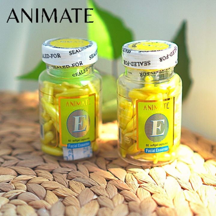ANIMATE VITAMIN E FACIAL ESSENCE SERUM WAJAH ISI 60 KAPSUL Lazada