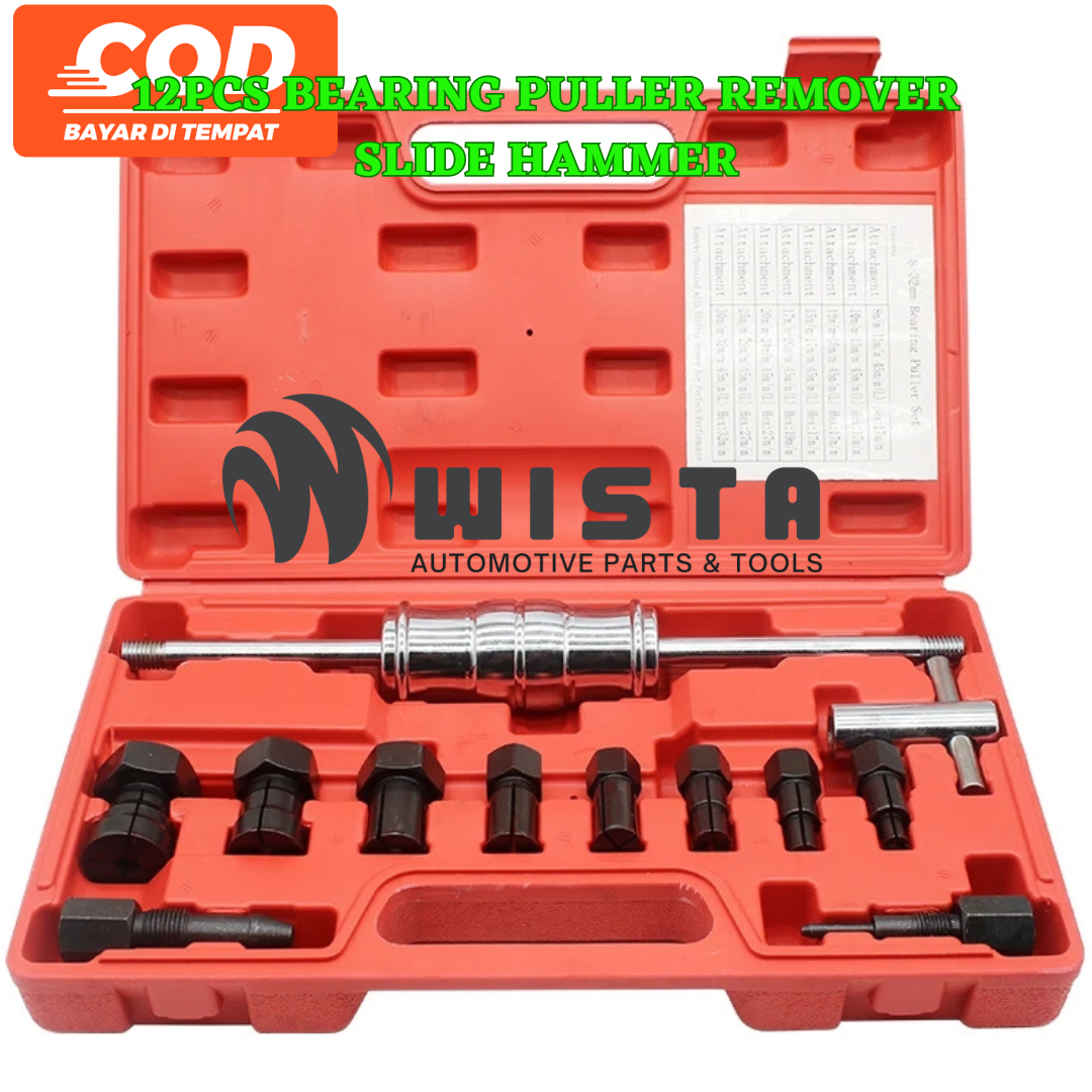 12PCS BEARING PULLER REMOVER SLIDING HAMMER / 12pc Blind Hole Kit Slide