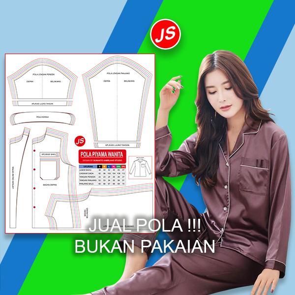 Pola Jiplak Piyama Wanita Lengan Panjang Bukan Pakaian Pola Baju Jamblang Studio Lazada Indonesia