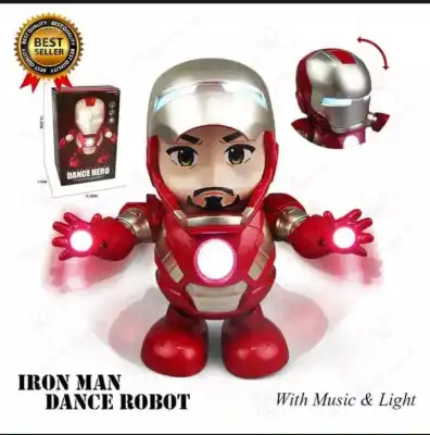 PROMO!!! MAINAN ANAK ROBOT IRONMAN DANCE / ROBOT JOGET IRON MAN /ROBOT DANCE LED