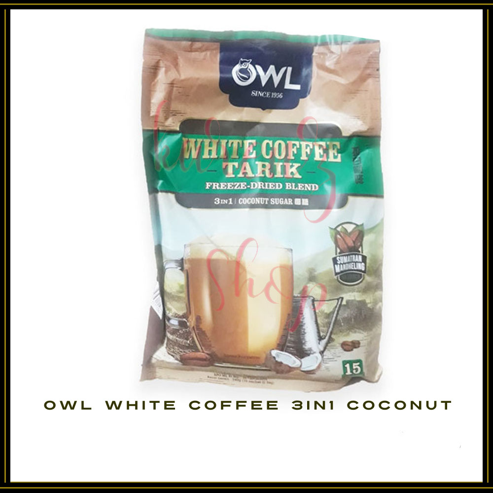 OWL WHITE COFFEE TARIK 3in1 COCONUT ISI 15 SACHET / PACK Lazada Indonesia
