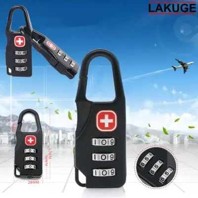 Gembok Koper Swiss Kunci Koper Kombinasi Angka Pengaman Travel Bag
