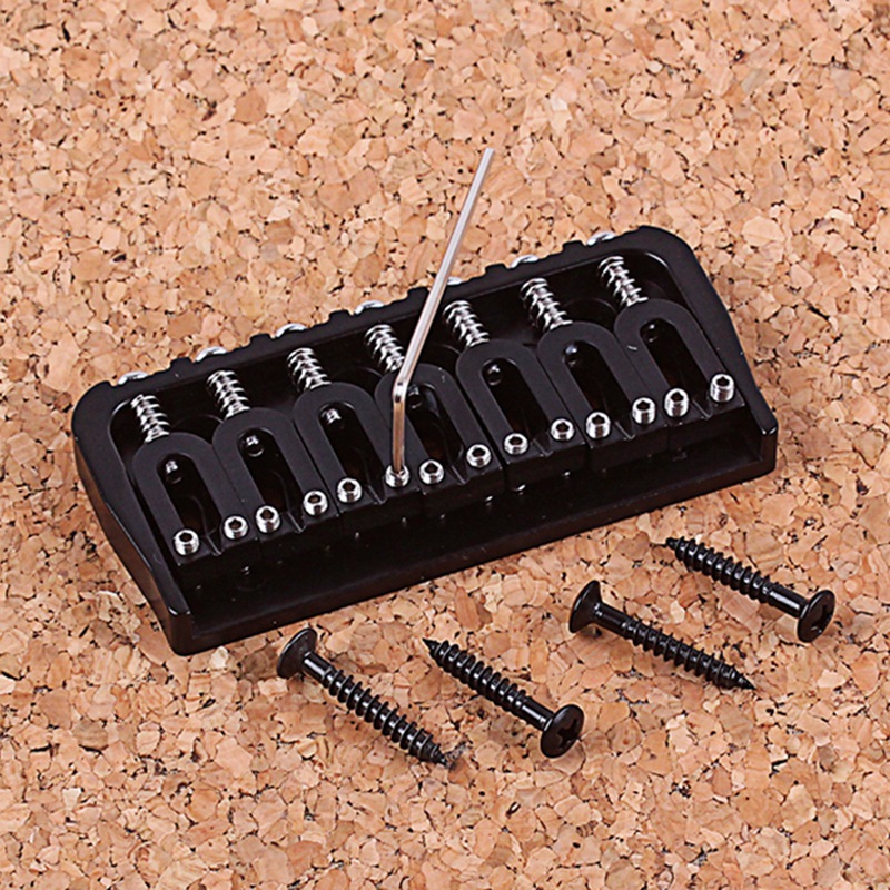 7 String Saddle Bridge for Electric Guitar Bass/Strings Through Body