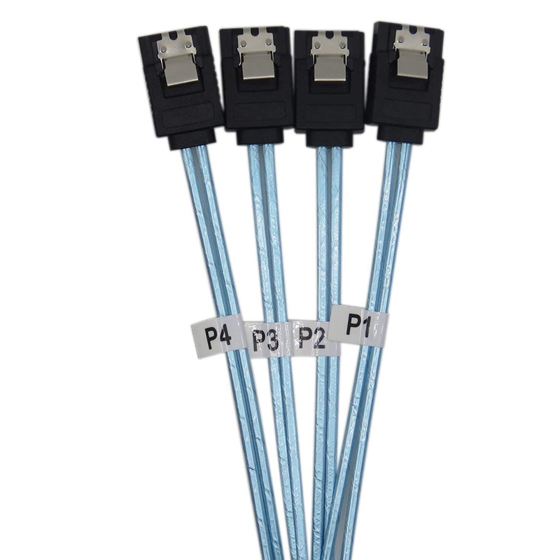 SAS Cable Sata Cable High Speed 6Gbps 4 Ports/Set High Quality for Server 0.5 Meter