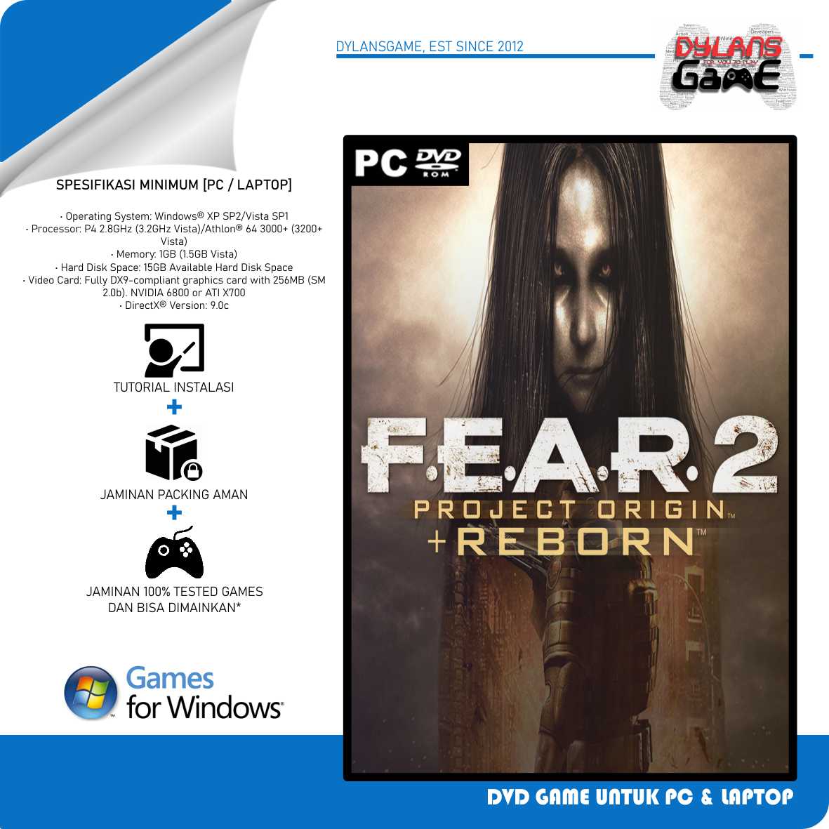 Fear 2 Project Origin Reborn - Kaset Game PC - Game Laptop | Lazada ...