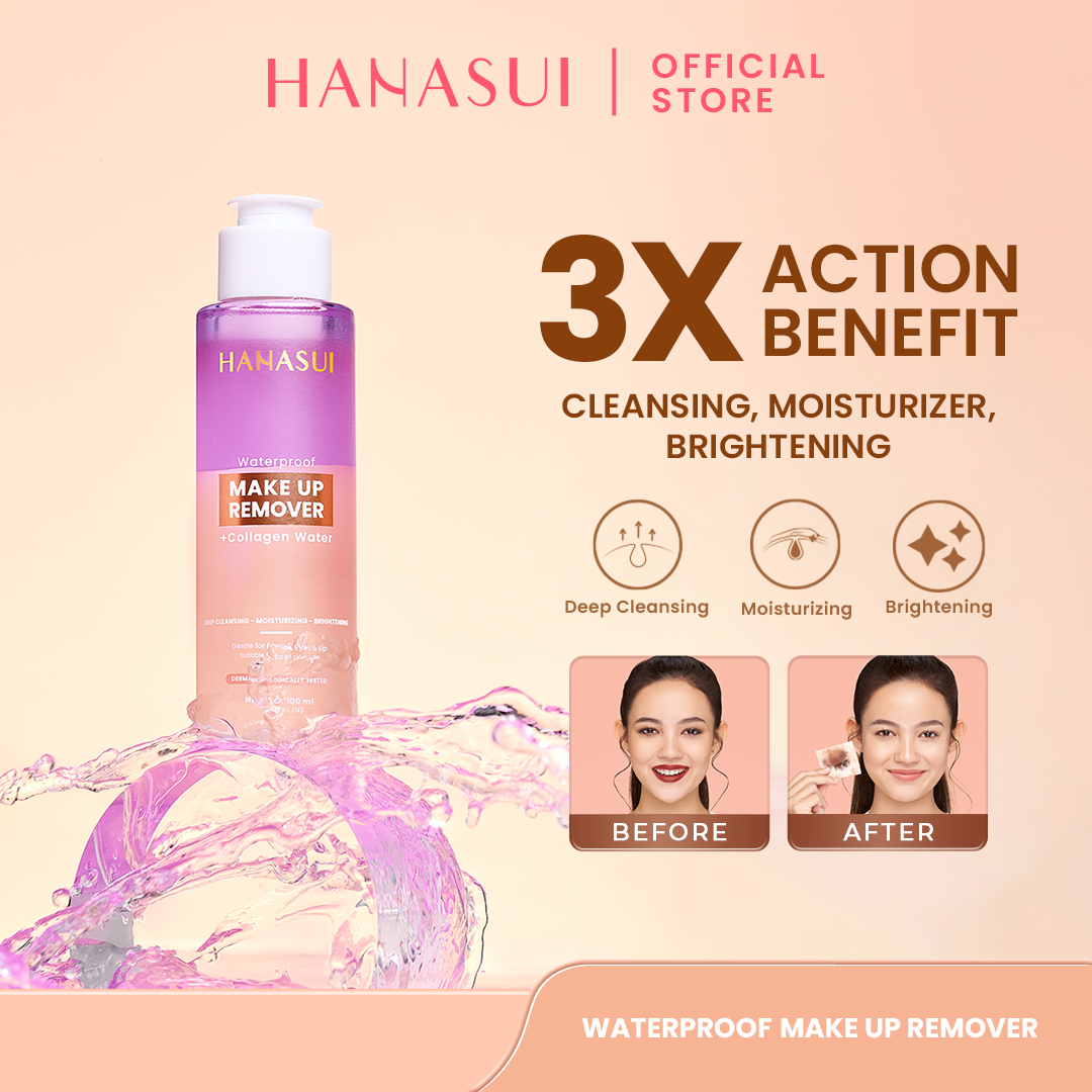 Hanasui Waterproof Make Up Remover + Collagen Water Lazada Indonesia