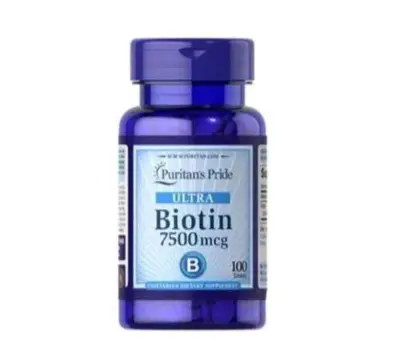Puritan Biotin 7500 mcg - 100 Vegetarian Tablets
